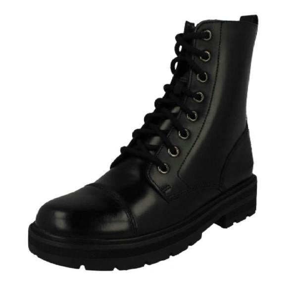 Clarks Girls Clarks Biker Style Ankle Boots Prague Cap