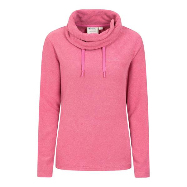 Mountain Warehouse Womens/Ladies Hebridean Cowl Neck Fleece Top - Dark Pink - 