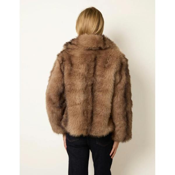 Blue Vanilla Faux Fur Short Coat