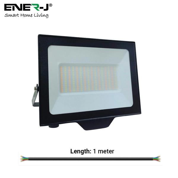 ENER-J 100W LED Floodlights With CCT Switchable & PIR ready (not included), 9000 Lm, IP65, 3 Years Warranty