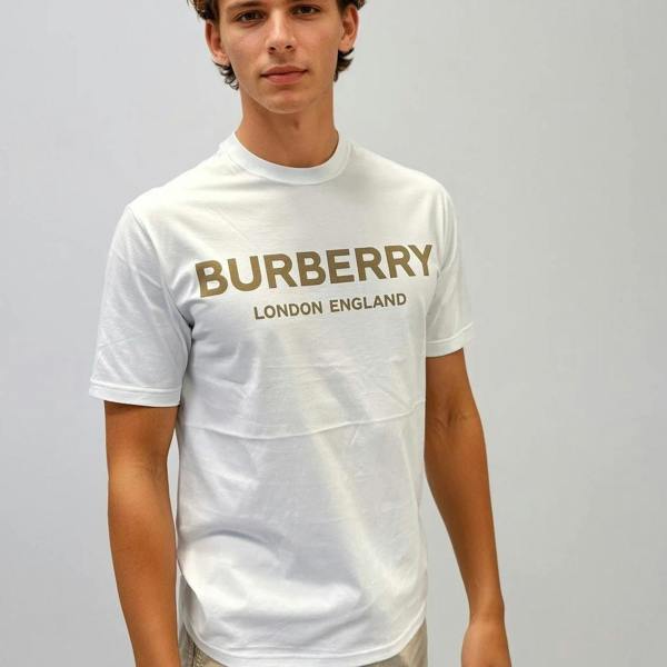 Burberry 'Ellison' Logo Print T-Shirt White - chancefashionco