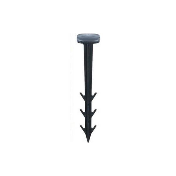 Square Black Barbed Ground Pegs 160mm | Geotextile & Weed Membrane Fixing Stakes (Pack Options)
