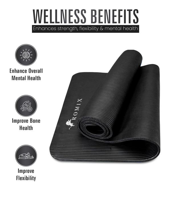 ROMIX Yoga Mat 15MM Black