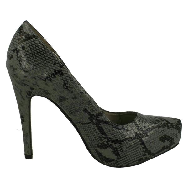 Spot On Ladies Spot On High Heel Platform Court Shoes