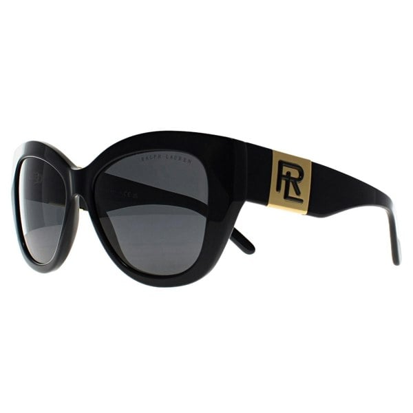 Ralph Lauren Sunglasses RL8175 500187 Shiny Black Dark Grey