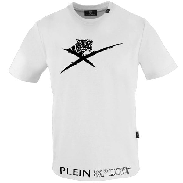 Plein Sport Large Striking Logo White T-Shirt M