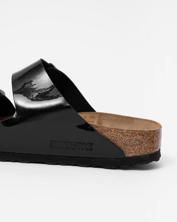 Birkenstock Arizona Birko-Flor Patent Womens Sandals - Black