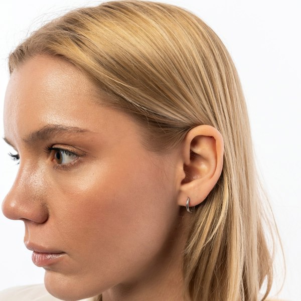 Spero London Sterling Silver Hoop Earrings