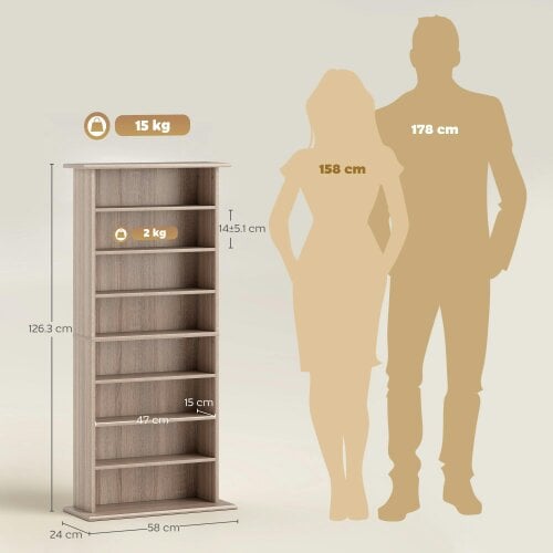 Wyld Haus Paleni Wooden Natural Finish Shelving Storage Unit Bookcase