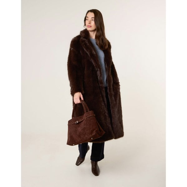 Blue Vanilla Long Fluffy Coat