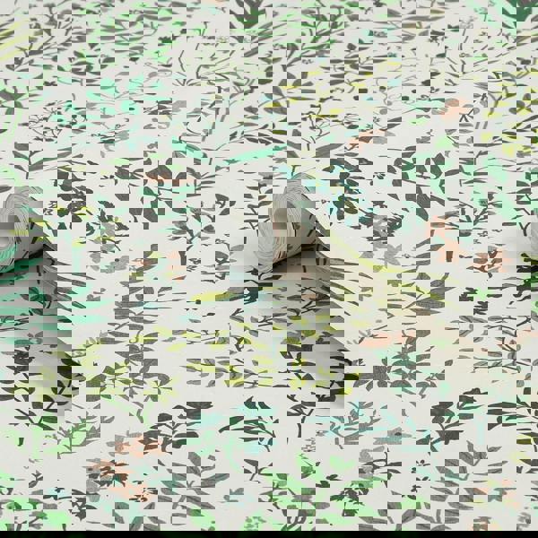 Joules Holcombe Floral Wallpaper - Creme - 10m