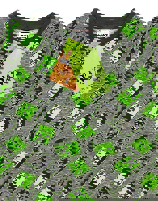 Minecraft Boys Green Creeper & Zombie All-Over Print Short Sleeved T-Shirt