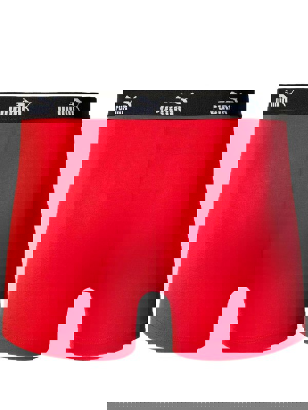 Puma 4-Pack No.1 Logo Boxer Briefs, Red/Grey/Black