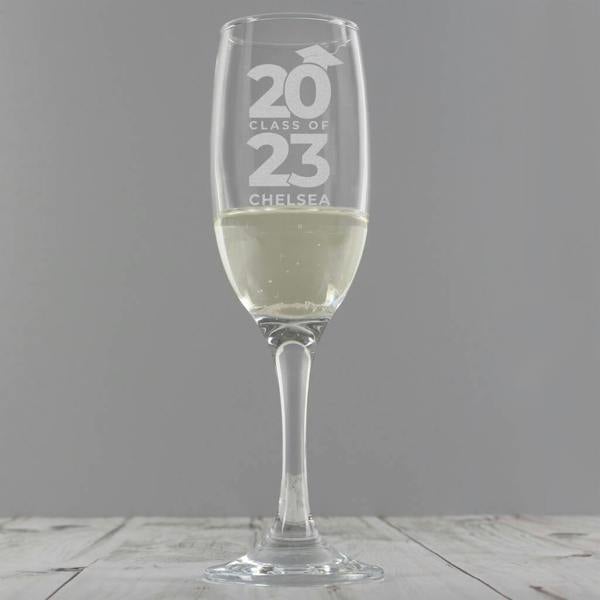 Personalised 'Class Of' Graduation Flute - product in use