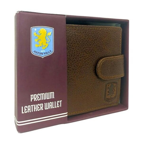 Aston Villa FC Premium Brown Leather Wallet, Purses & Wallets, Sports, Gift
