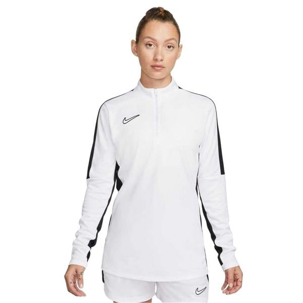 Nike Womens/Ladies Performance Zip Neck Training Sweatshirt - White/Black - 
