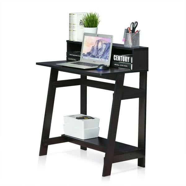 WALPLUS Premium Desk | Simplistic A Frame Computer Desk, Dark Walnut for Smart Space Utilization | 14054DWN