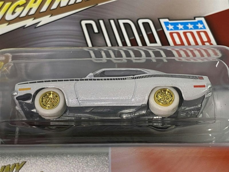 rare 1970 plymouth aar cuda tin box white lightning jlct005