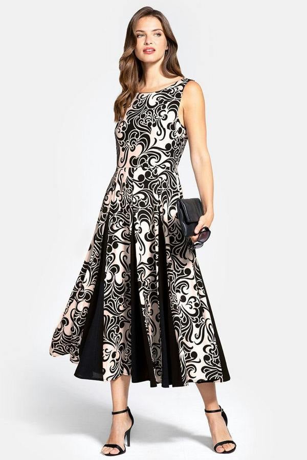 HotSquash Contrast Panel Midi Dress