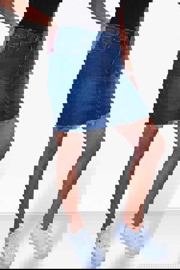 Paulo Due Women's Distressed Denim Mini Skirt