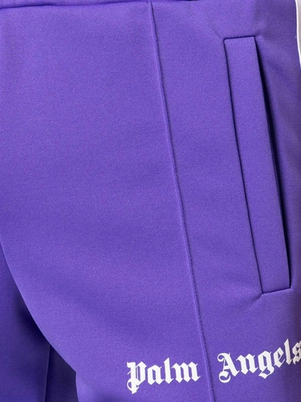 Palm Angels Slim Track Pants Purple White - Supplied FashionPalm Angels