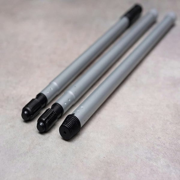 Metallic Grey 3pcs Indoor Sweeping Broom With Metal Handle