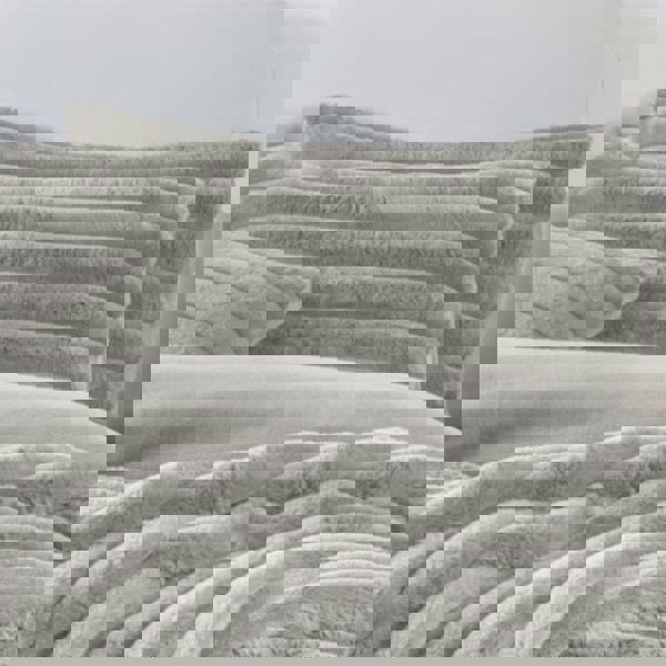 HomeSpace Direct Big Cord Teddy Silver Duvet Cover Set