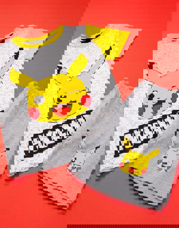 Pokemon Boys White Pikachu Short Sleeve Short Leg Pyjama Set