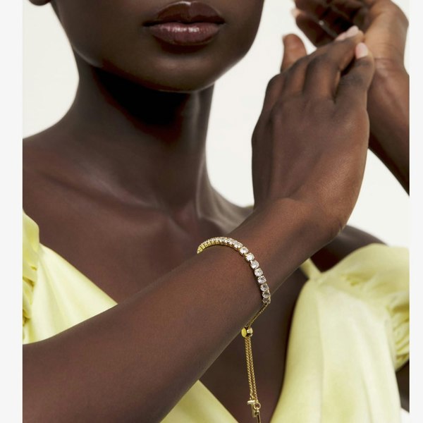 Ted Baker MELRAH Gold Tone Icon Crystal Slider Bracelet TBJ2968-02-02