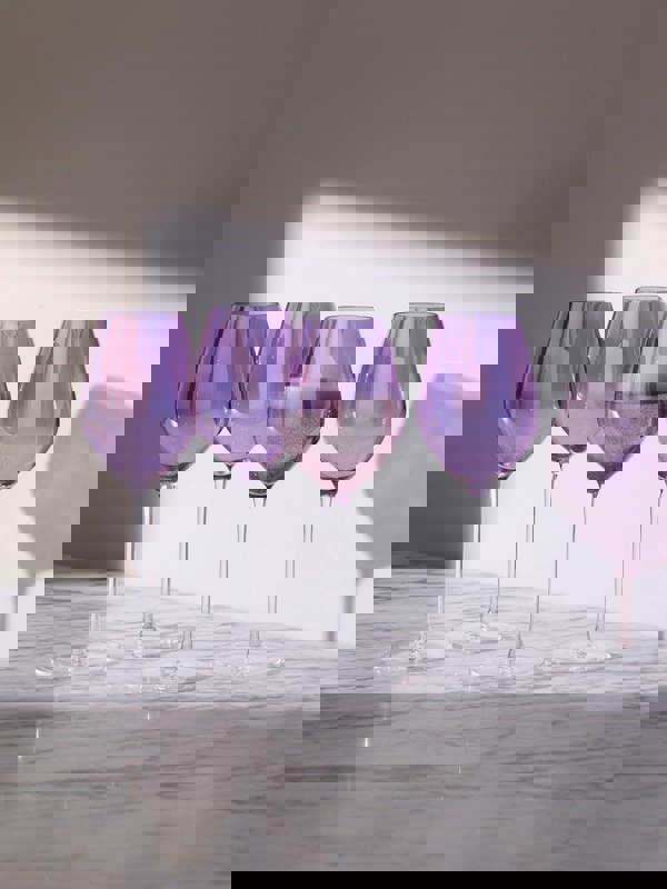 LSA International Aurora 285ml Champagne Tulip Glass Set of 4 Violet