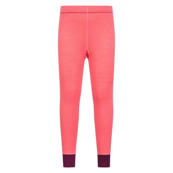Mountain Warehouse Childrens/Kids II Merino Wool Base Layer Bottoms - Bright Pink