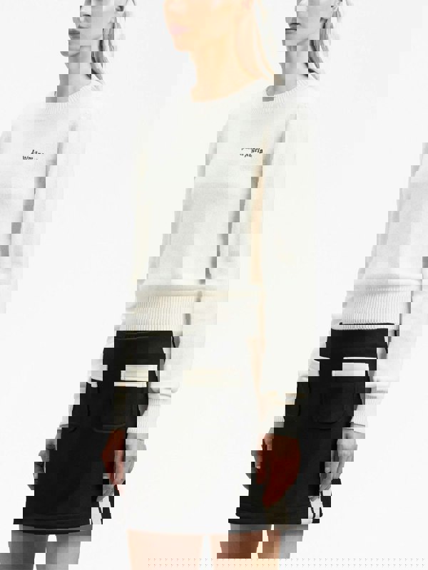 Palm Angels Classic Logo Sweater White - Supplied FashionPALM ANGELS