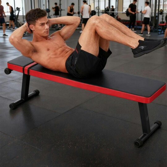 Havendro Flat Weight Bench Foldable Strength Training Exercise Home Gym Workout Fitness