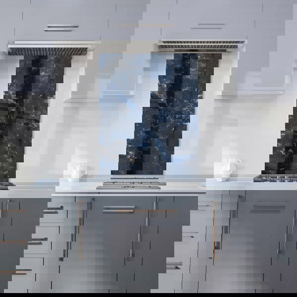 Warren Reed - Designer Navy Blue Quartz Effect Kitchen Splashback