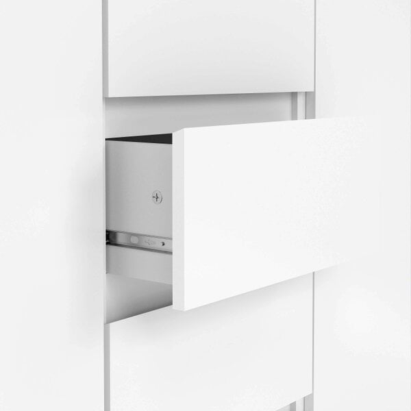 Wyld Haus Budapest White Wooden Sideboard 4 Drawers 2 Doors