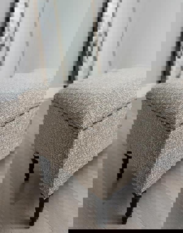 ISTOOLS Animal Print Cream Storage Ottoman Bench – Coffee Table, Pouffe Seat & Hidden Storage