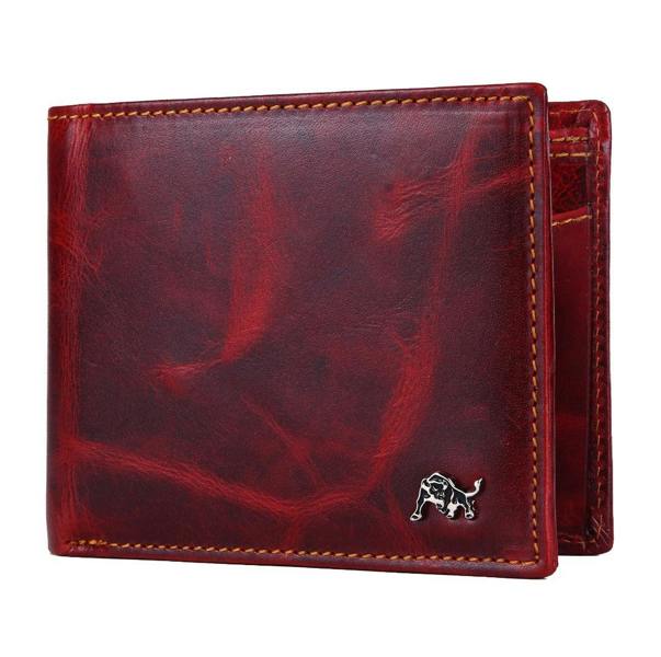 WILDBUFF Mens Maroon Leather Wallet Timeless Everyday Wallet, Gift Ready