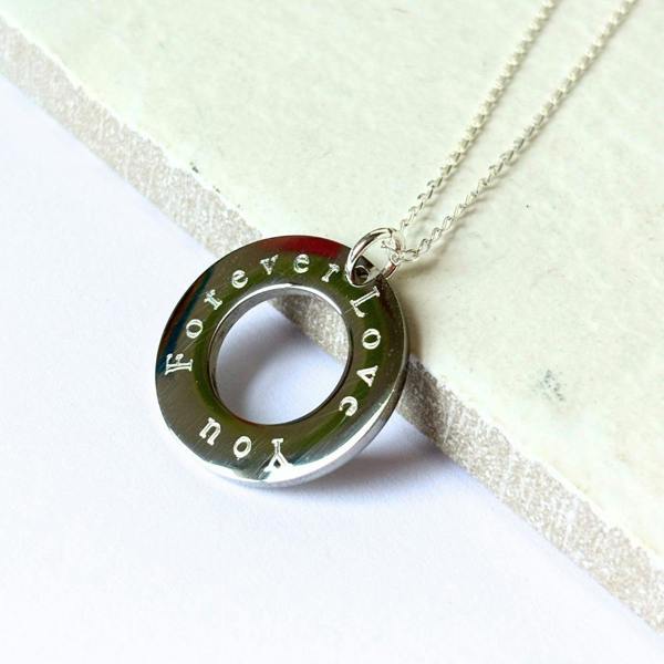 Personalised Engraved Infinity Necklace