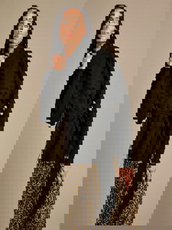 GWD Iris Knitted Roll Neck Tie Top