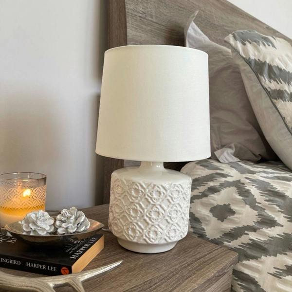 Pagazzi Lighting Mara White Ceramic Table Lamp