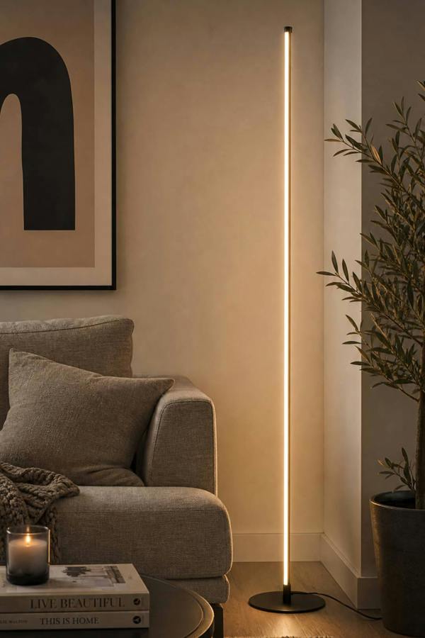 Living and Home Dimmable LED Floor Lamp with Remote Control