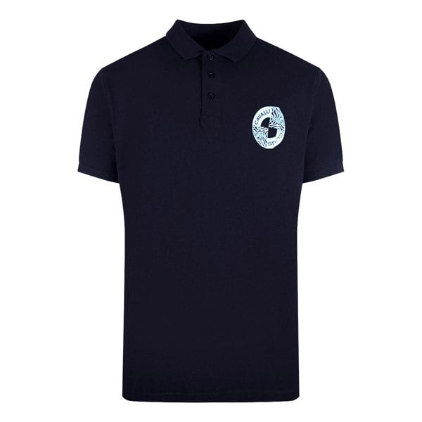 Cavalli Class Circle Logo Polo Shirt - Navy Blue