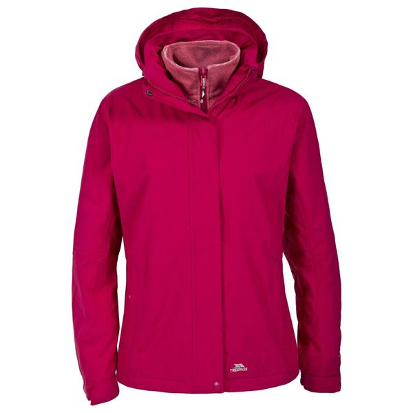 Trespass Womens/Ladies Madalin Waterproof 3-In-1 Jacket - Cerise - 