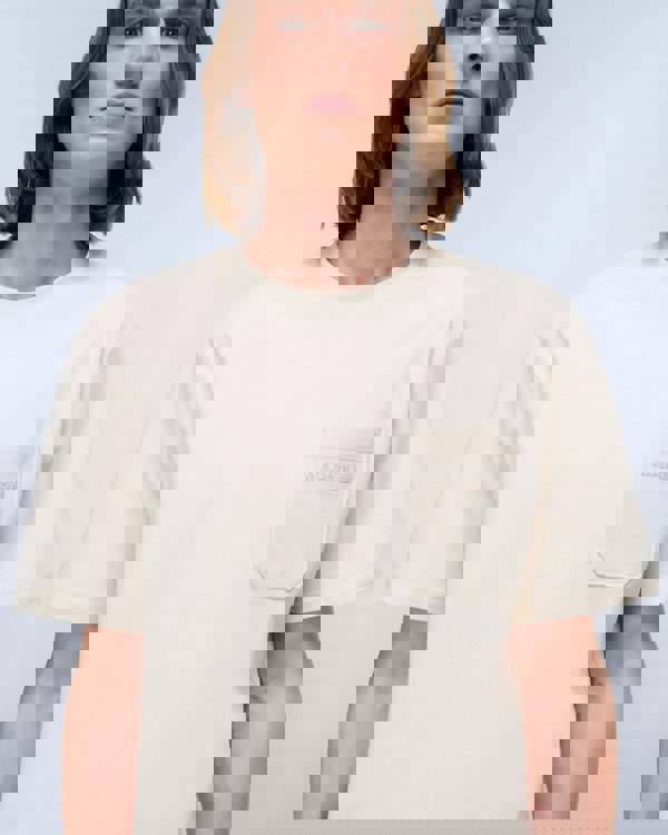 Napapijri Fanes Mens Short Sleeve T-Shirt - Beige Dimity N1J