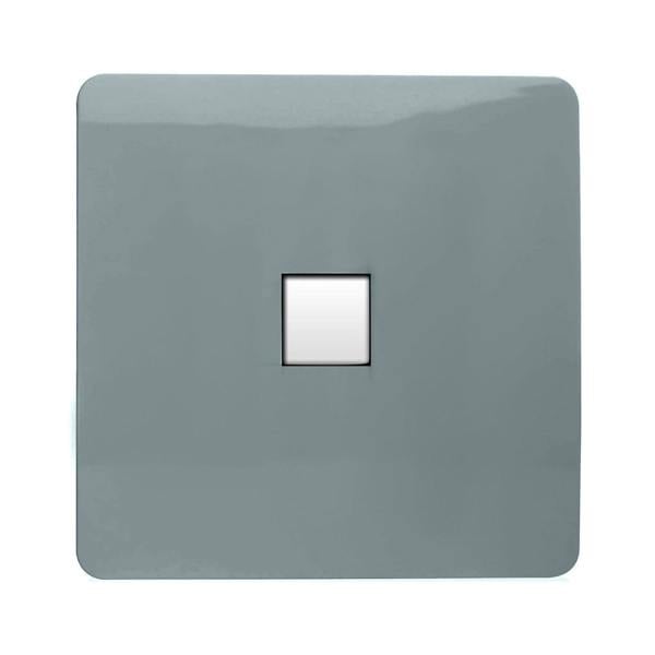 Trendi Switch 1 Gang RJ45 Cat 5e PC Ethernet Socket in Cool Grey