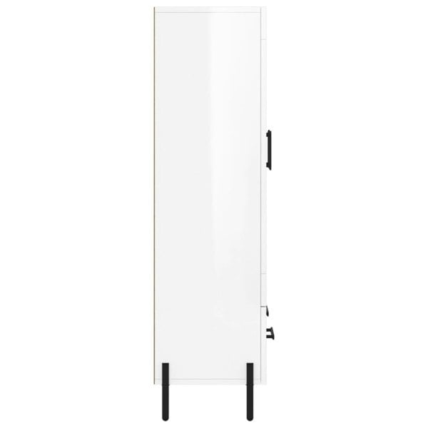 Berkfield Highboard High Gloss White 69.5x31x115 cm Engineered Wood