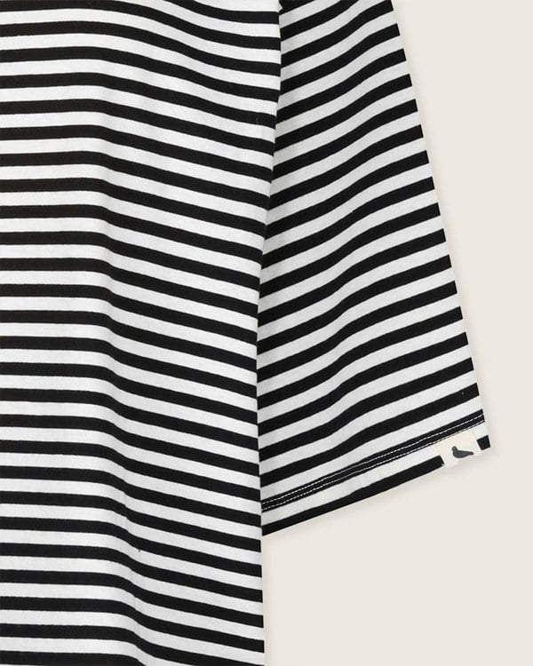 Elsie Multicolour Stripe Print Oversized T-Shirt-image 4