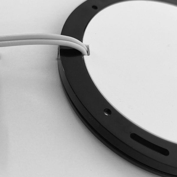 6x MATT BLACK Ultra-Slim Round Under Cabinet Kitchen Light & Driver Kit - Warm White Diffused LED - LoopsDirect