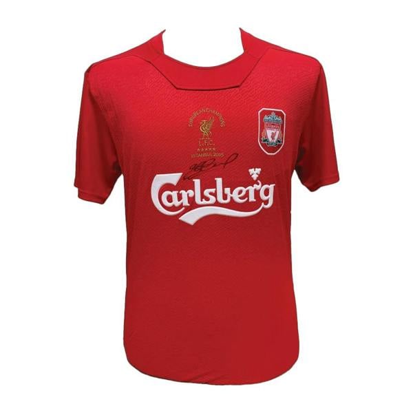 Unbranded Steven Gerrard Signed Liverpool 2005 Champions League Final shirt — Framed