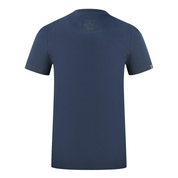 Aquascutum London Brand Logo T-Shirt - Navy Blue